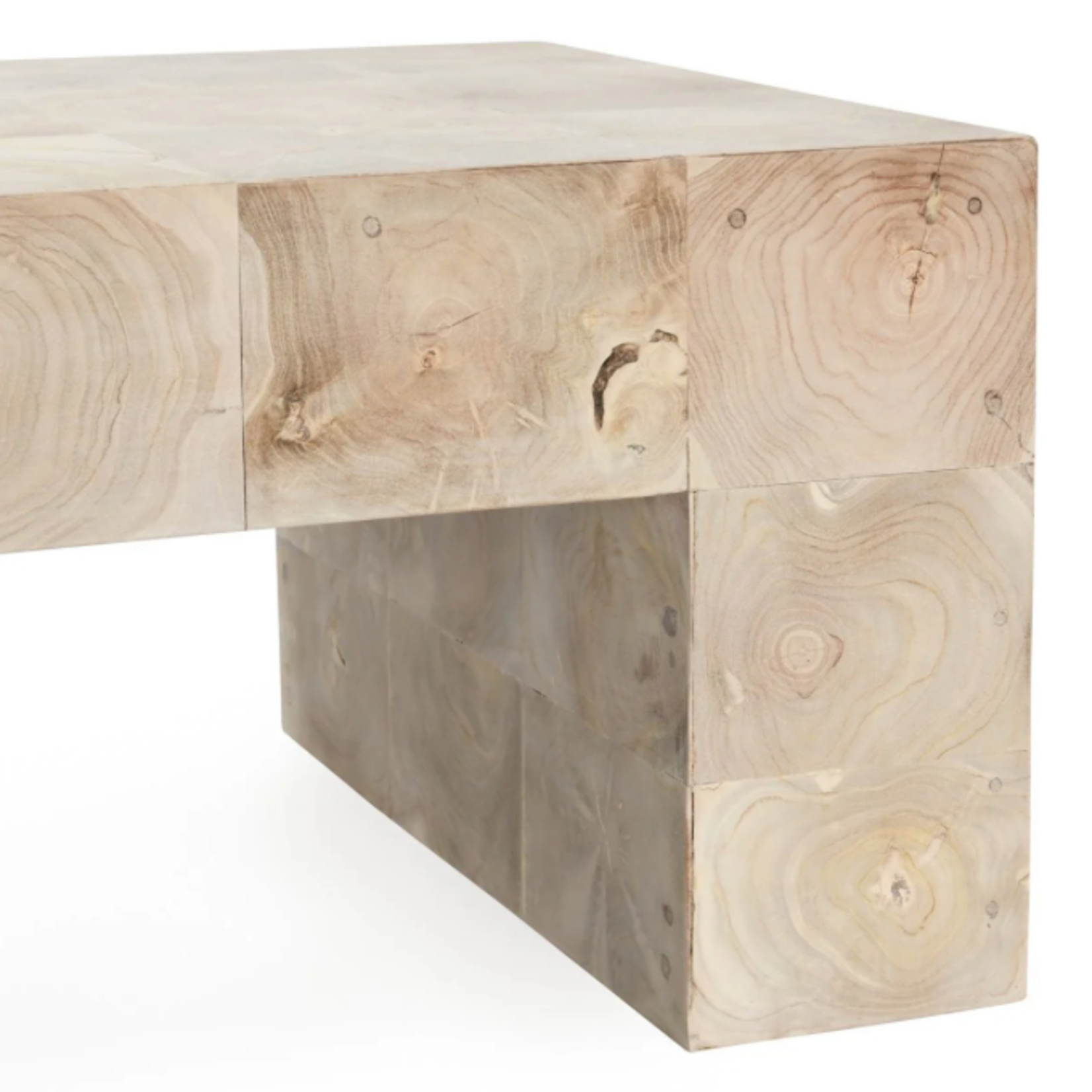 Outside The Box 51x27x18 Anders Solid Teak Wood Rectangular Coffee Table