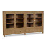 Outside The Box 84x16x48 Kagu Rattan 4 Door Low Cabinet In Natural - RNAT