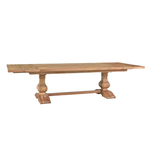 Outside The Box 96" Extends To 120" Solid Mahogany Trestle Dining Table In Fruitwood Finish