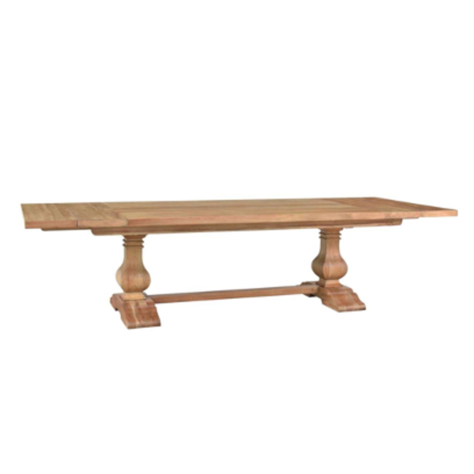 Outside The Box 96" Extends To 120" Solid Mahogany Trestle Dining Table In Fruitwood Finish