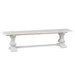 Outside The Box 71x15x17 Solid Mahogany Trestle Dining Bench In White