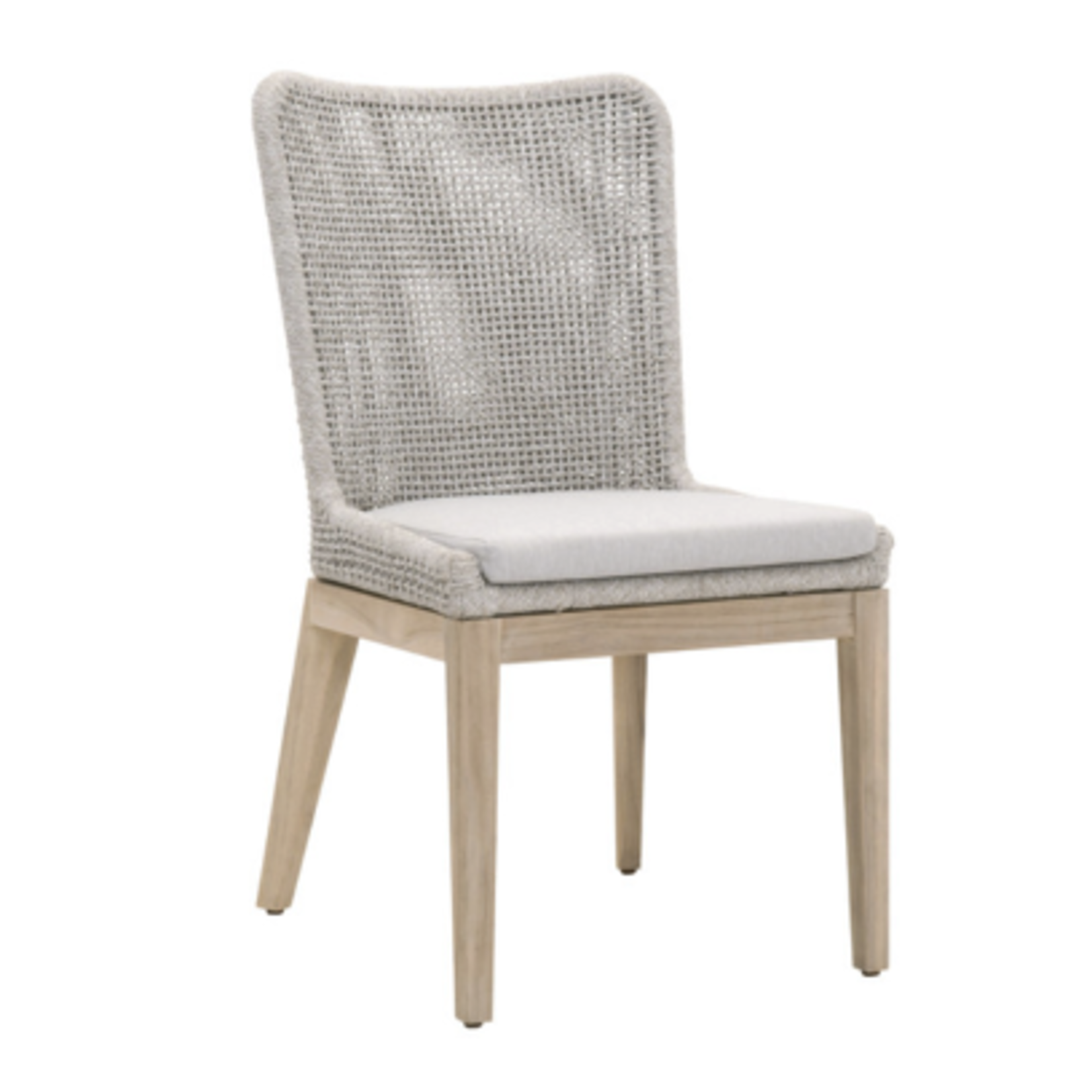 Outside The Box Essentials For Living Mesh Taupe Rope Weave Outdoor Dining Chair