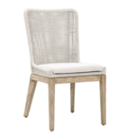 Outside The Box Essentials For Living Mesh White Rope Weave Dining Chair