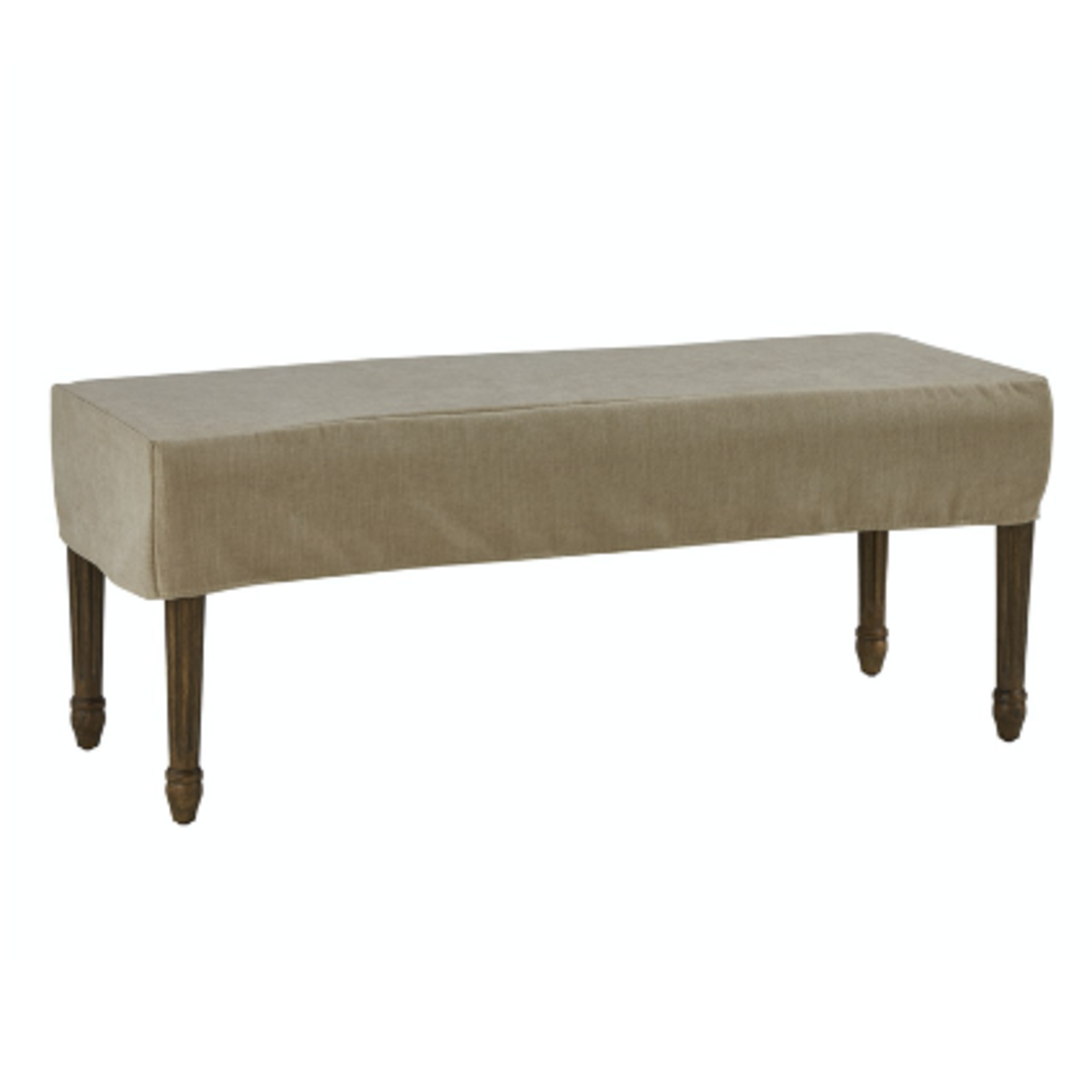 Outside The Box 49x19x8 Oatmeal Washable Reversible Dining Bench Slipcover