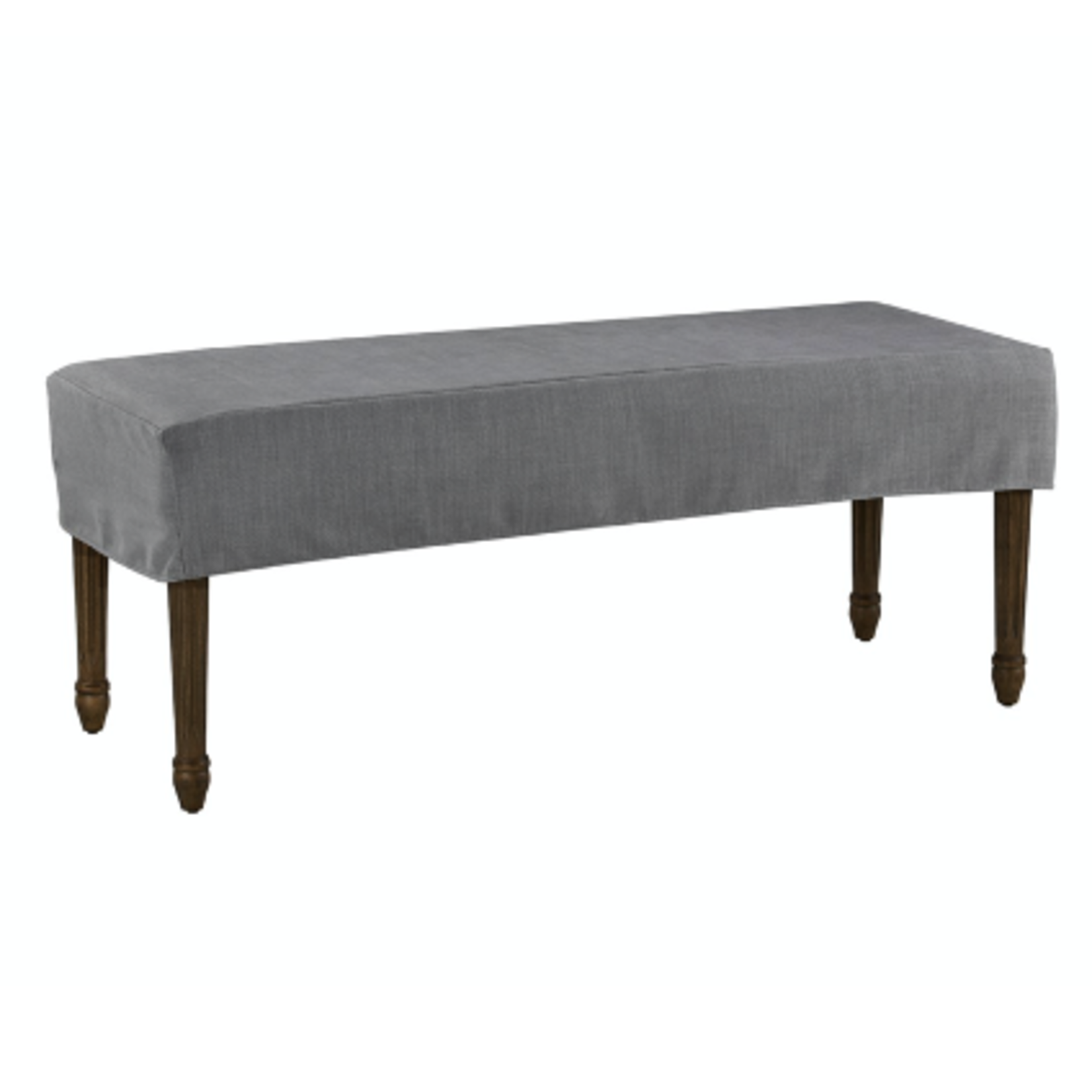 Outside The Box 49x19x8 Gray Washable Reversible Dining Bench Slipcover