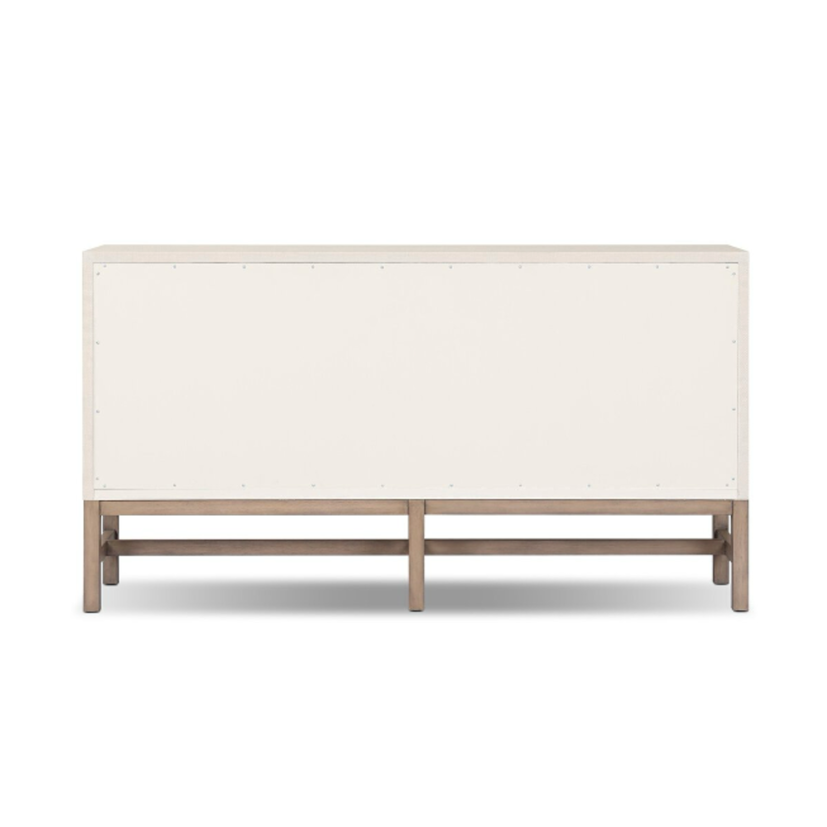 Outside The Box 62x17x34 Cienna Raffia Wrapped 6 Drawer Dresser In Ivory
