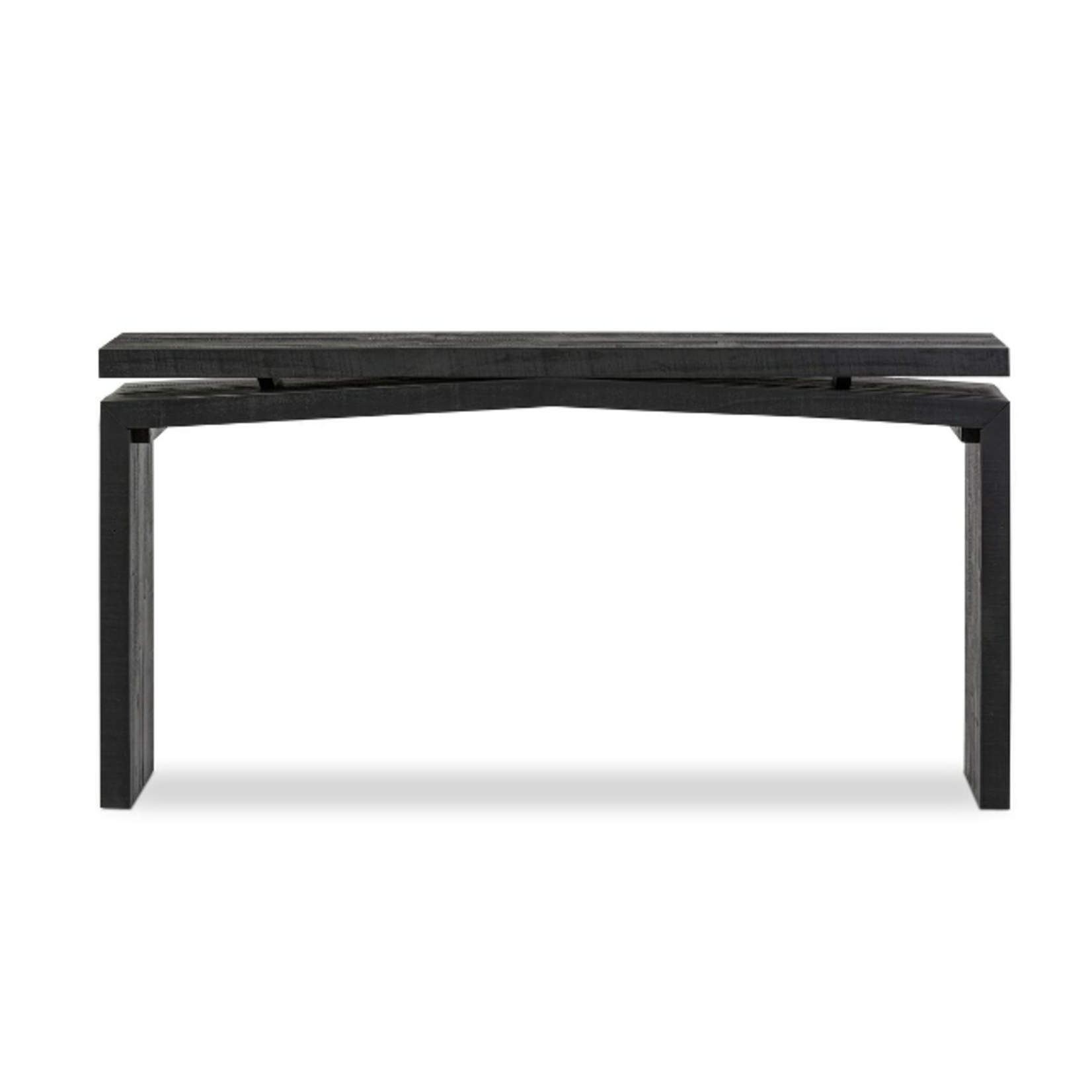 Outside The Box 60x15x31 Callie Pine Reclaimed Wood Console Table In Aged Black