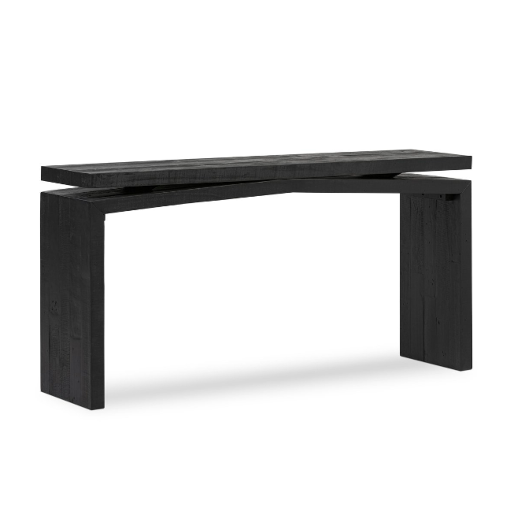 Outside The Box 60x15x31 Callie Pine Reclaimed Wood Console Table In Aged Black