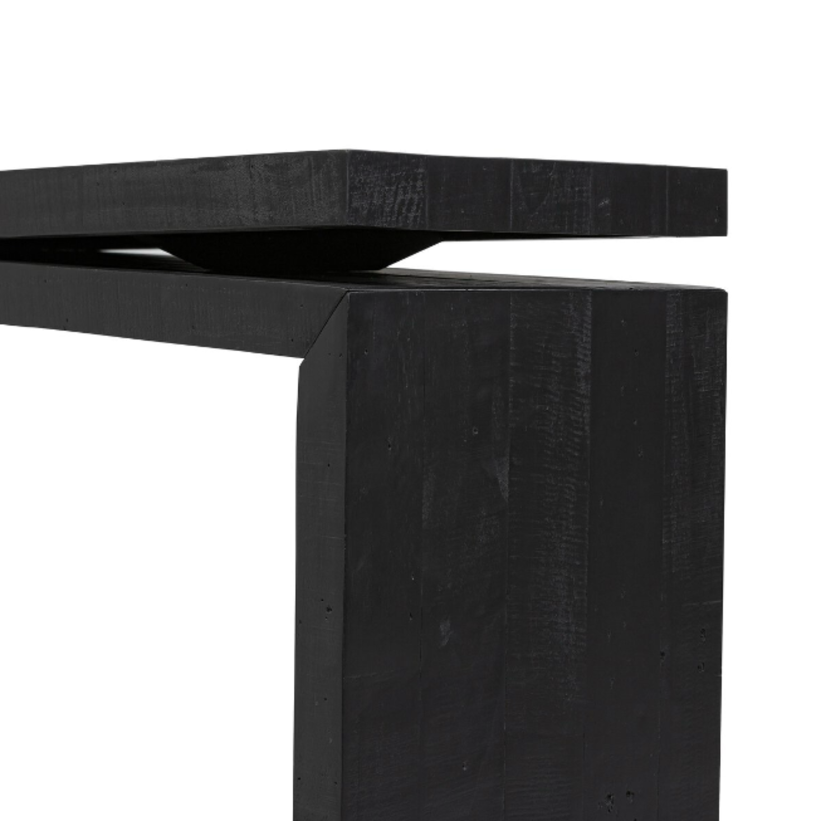 Outside The Box 60x15x31 Callie Pine Reclaimed Wood Console Table In Aged Black