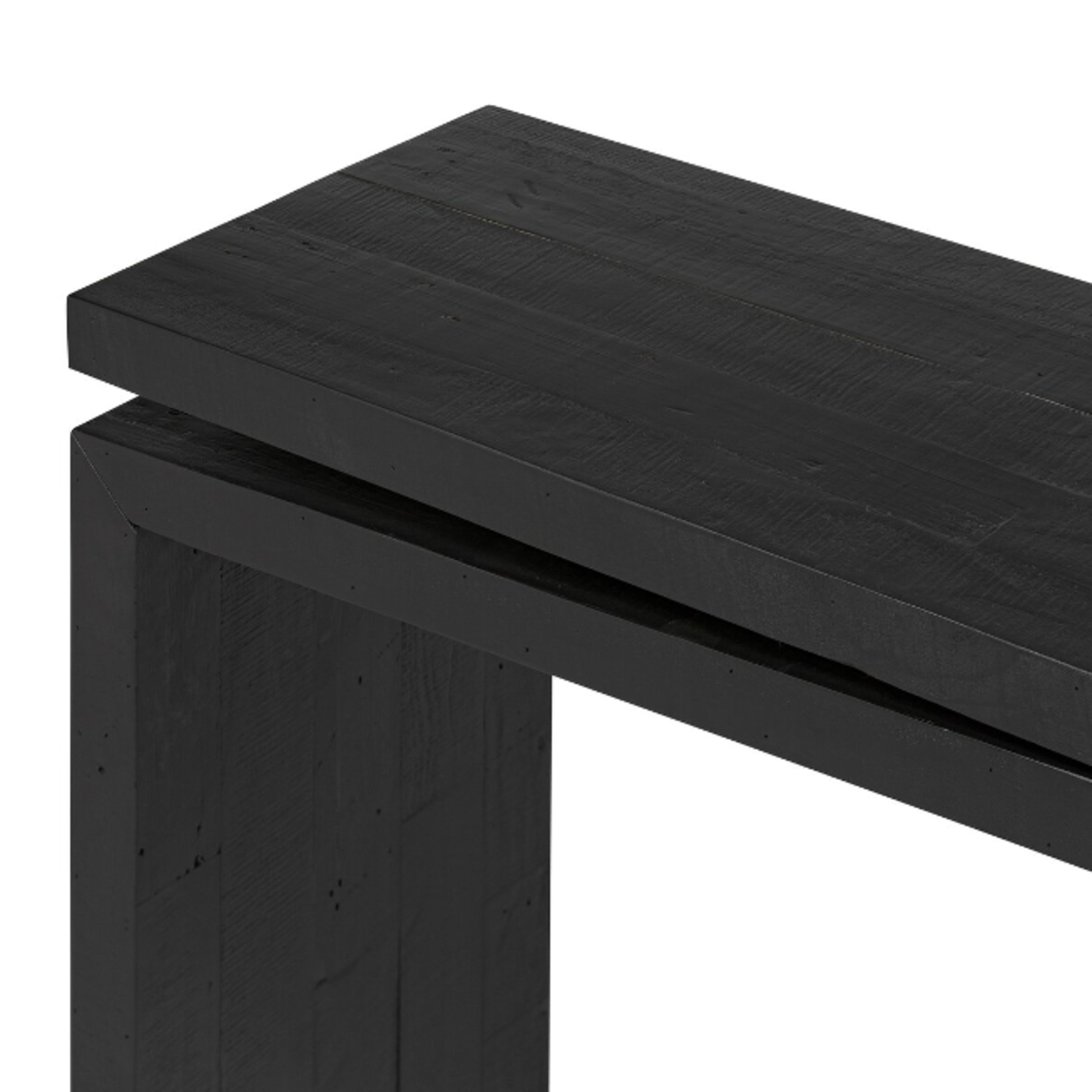 Outside The Box 60x15x31 Callie Pine Reclaimed Wood Console Table In Aged Black