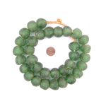 Outside The Box 26" Light Green Recycled 24mm Glass Beads