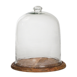Outside The Box 21" Eleanor Mango Wood & Glass Hurricane