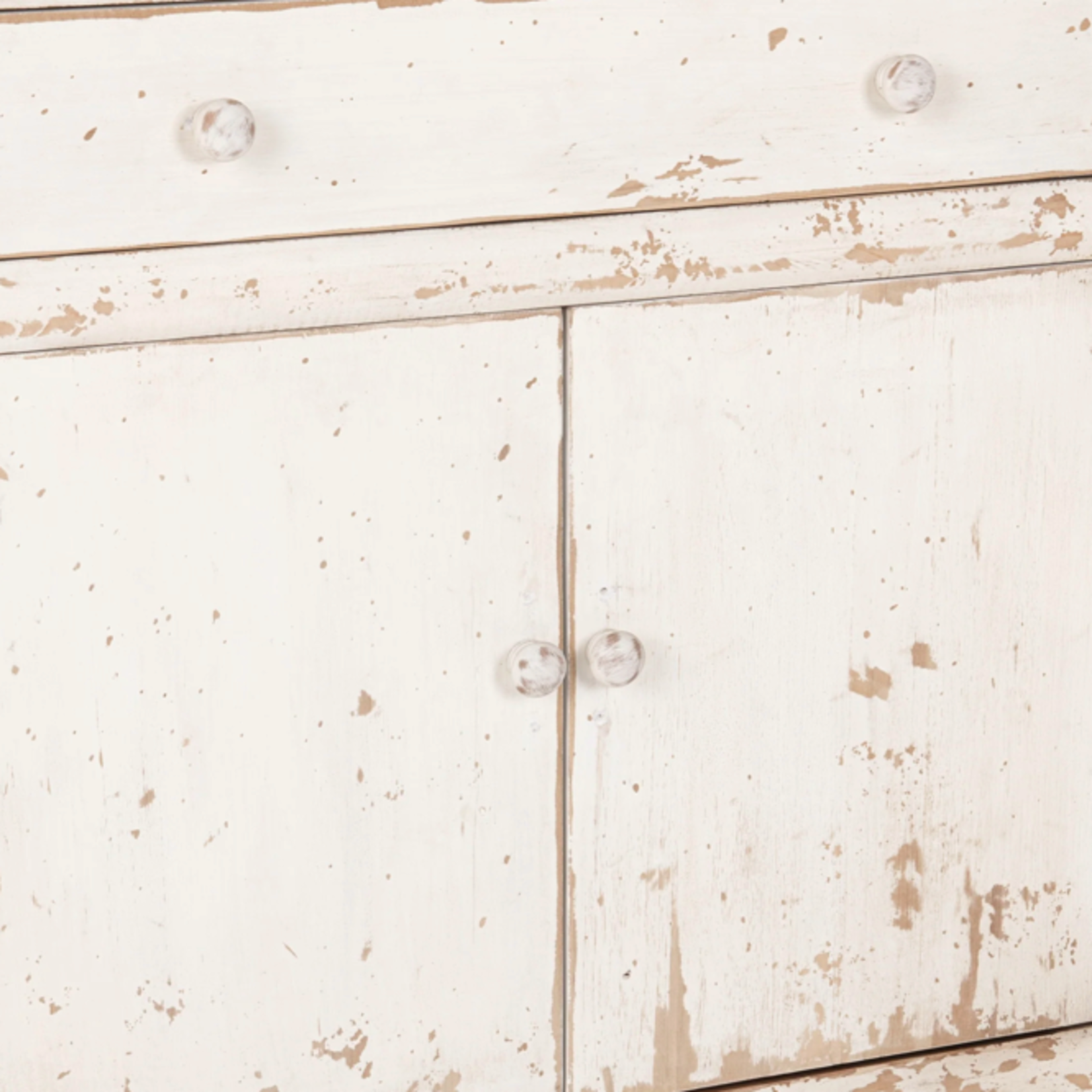 Outside The Box 68x18x36 Holden Solid Reclaimed Pine White Distressed 2 Drawer 4 Door Server