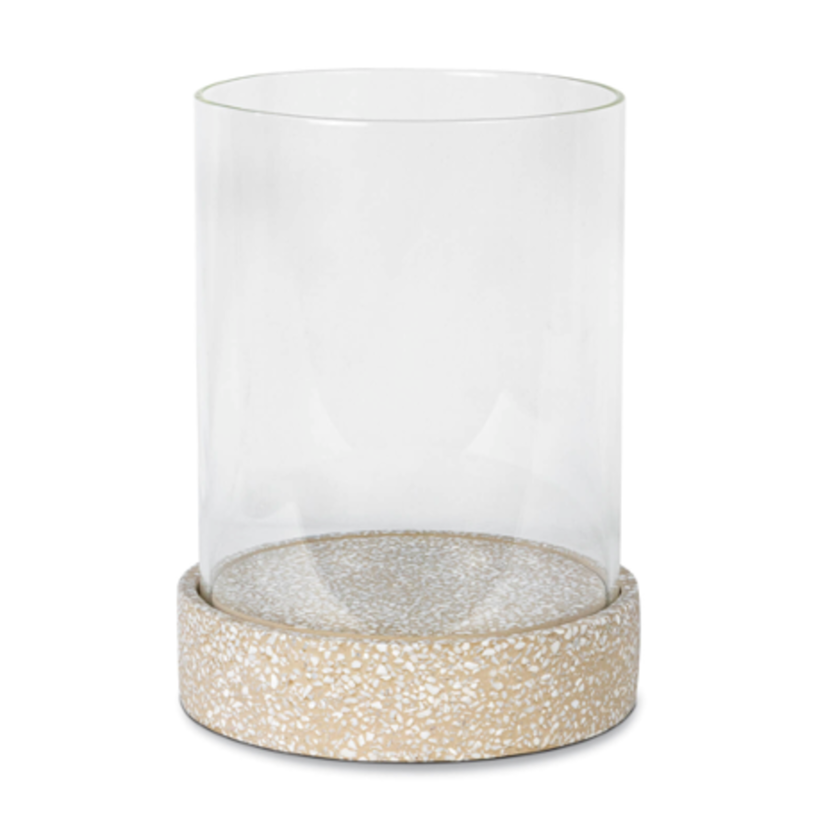 Outside The Box 14" Regina Andrew Marcello Terrazzo & Glass Hurricane