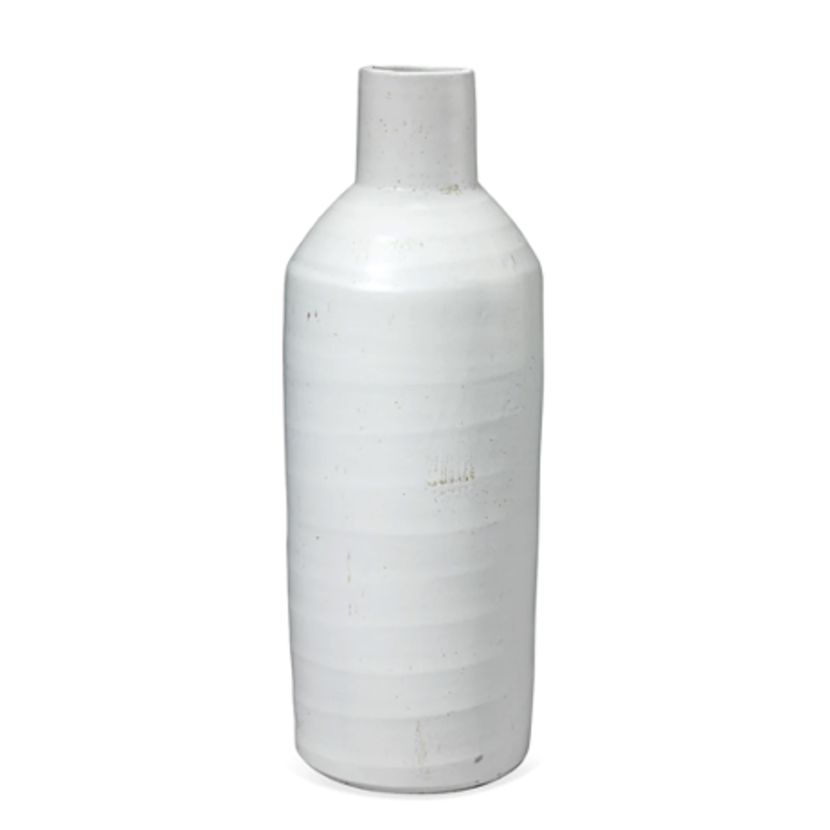 Outside The Box 17" Dimple Matte White Hand Crafted Carafe