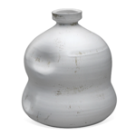 Outside The Box 10" Dimple Matte White Hand Crafted Jug