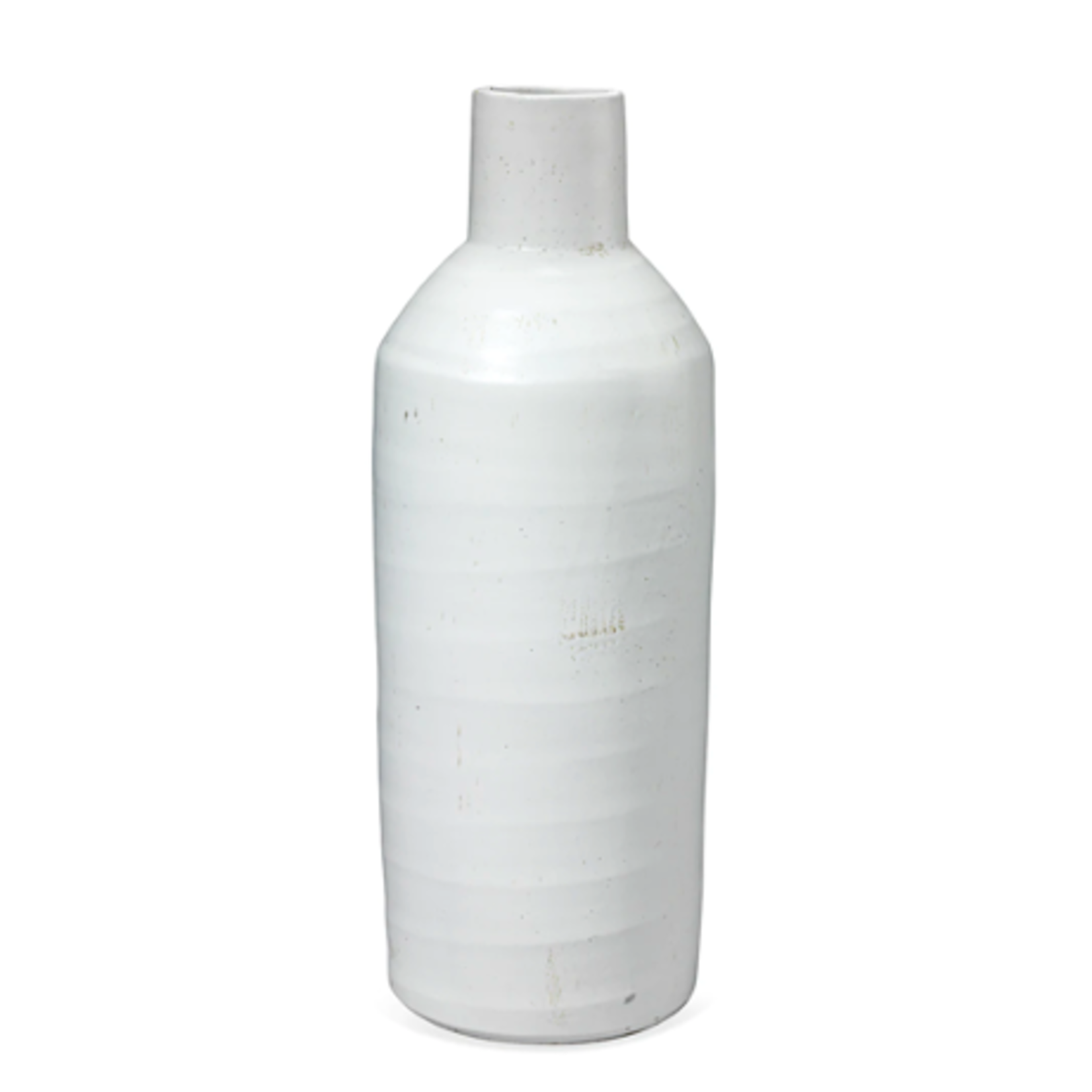 Outside The Box 17" Dimple Matte White Hand Crafted Carafe