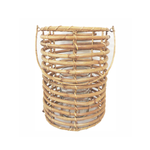 Outside The Box 12" Cane & Glass Straight Lantern With Handle