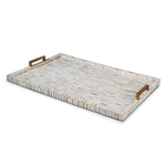 Outside The Box 24x16 Regina Andrew Natural Multi-Tone Bone Inlay & Brass Tray