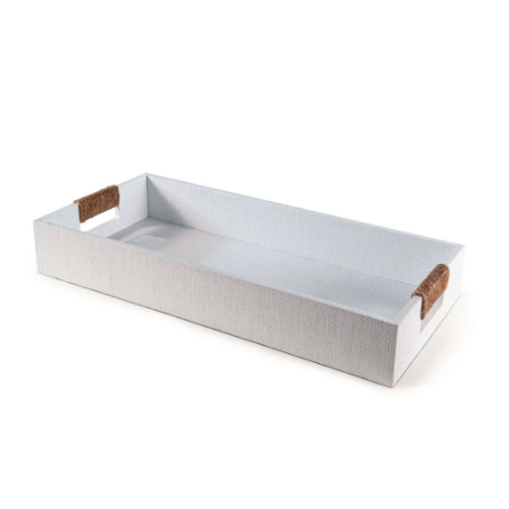 Outside The Box 24x11 Regina Andrew Logia Resin Rectangle Tray In White