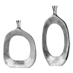 Outside The Box 22" & 30" Set Of 2 Cierra Cast Aluminum Vases