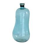 Outside The Box 9" Bayou Aqua Glass & Metal Ring Vase