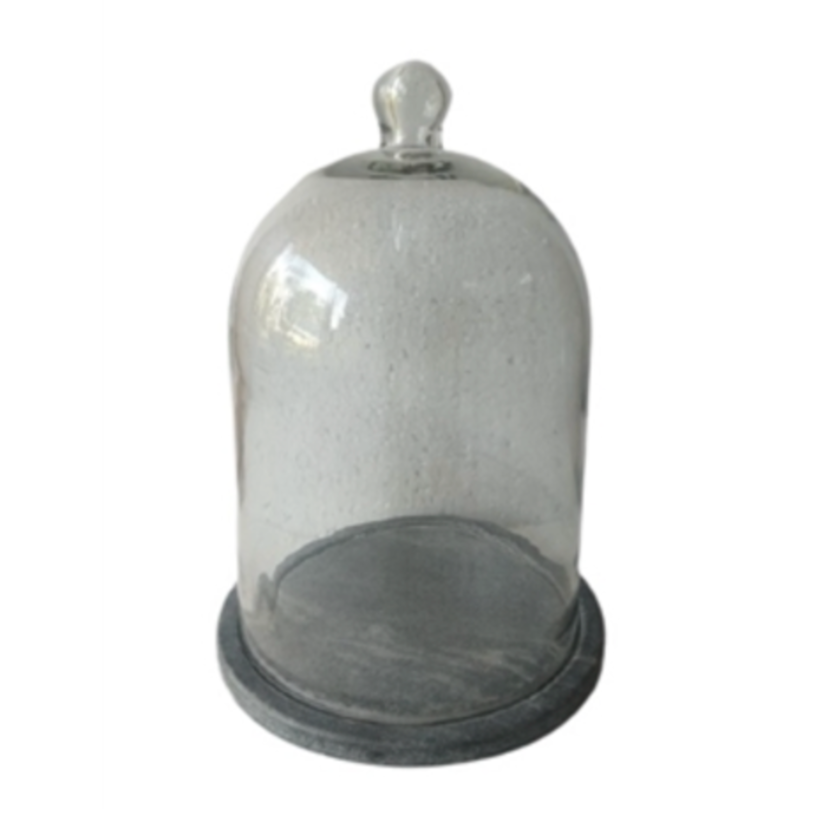 Outside The Box 8" Glass Bell Jar With Black Marble