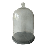 Outside The Box 15" Glass Bell Jar With Black Marble