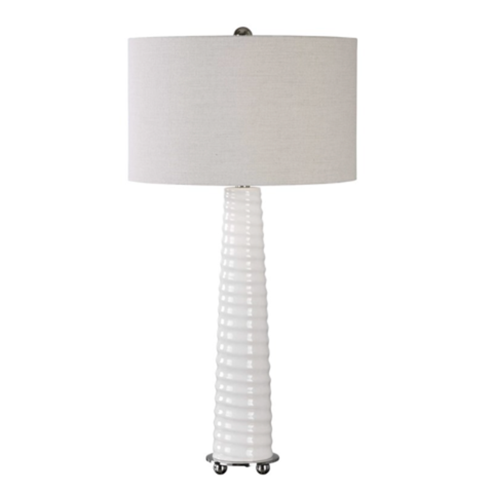 Outside The Box 31" Uttermost Mavone White Glass Table Lamp