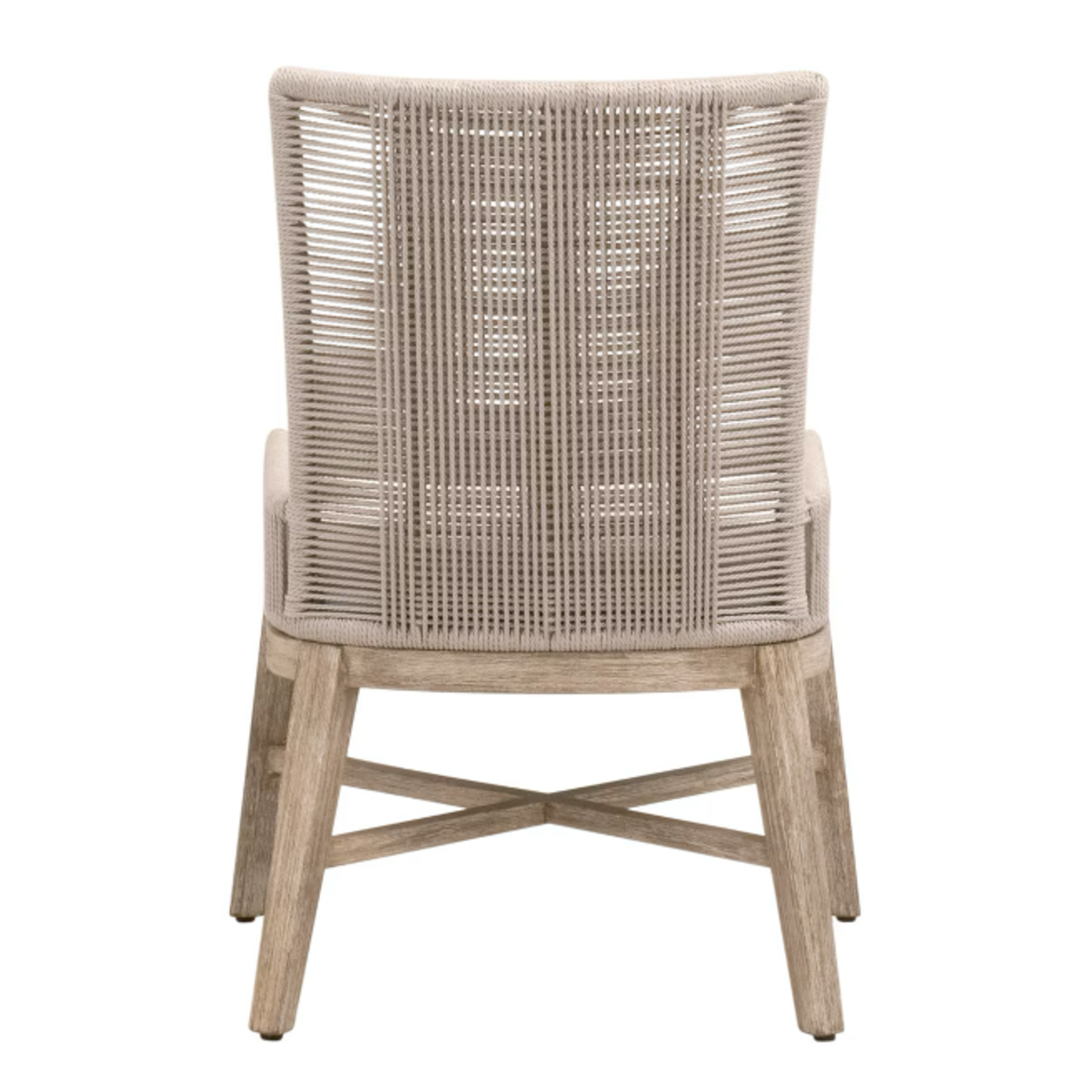 Outside The Box Overlay Oyster Rope Livesmart Payton Pearl & Mahogany Dining Chair
