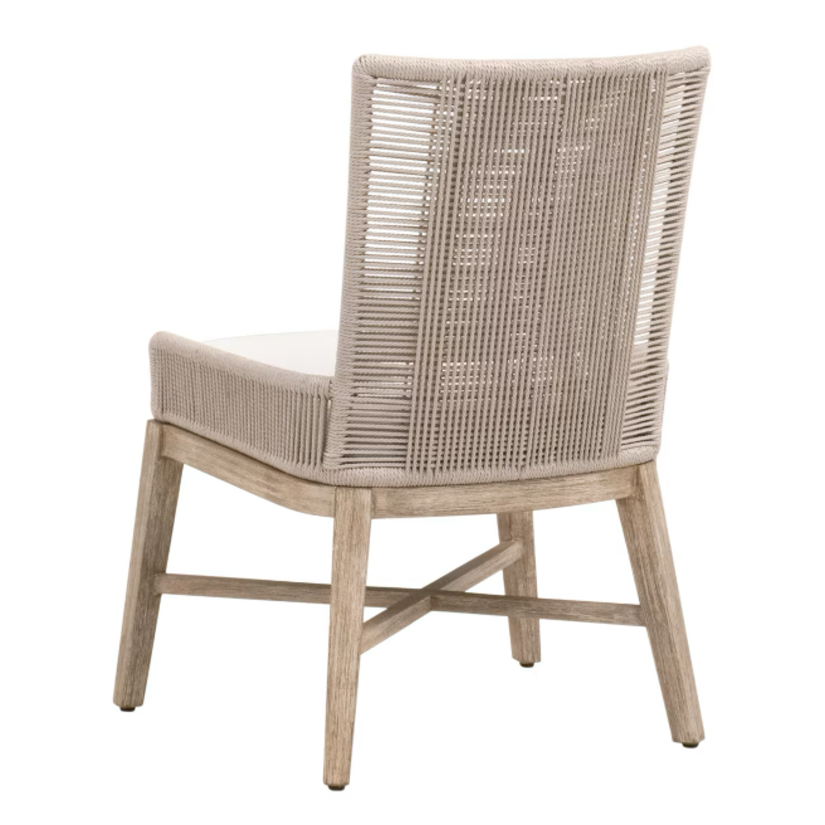 Outside The Box Overlay Oyster Rope Livesmart Payton Pearl & Mahogany Dining Chair