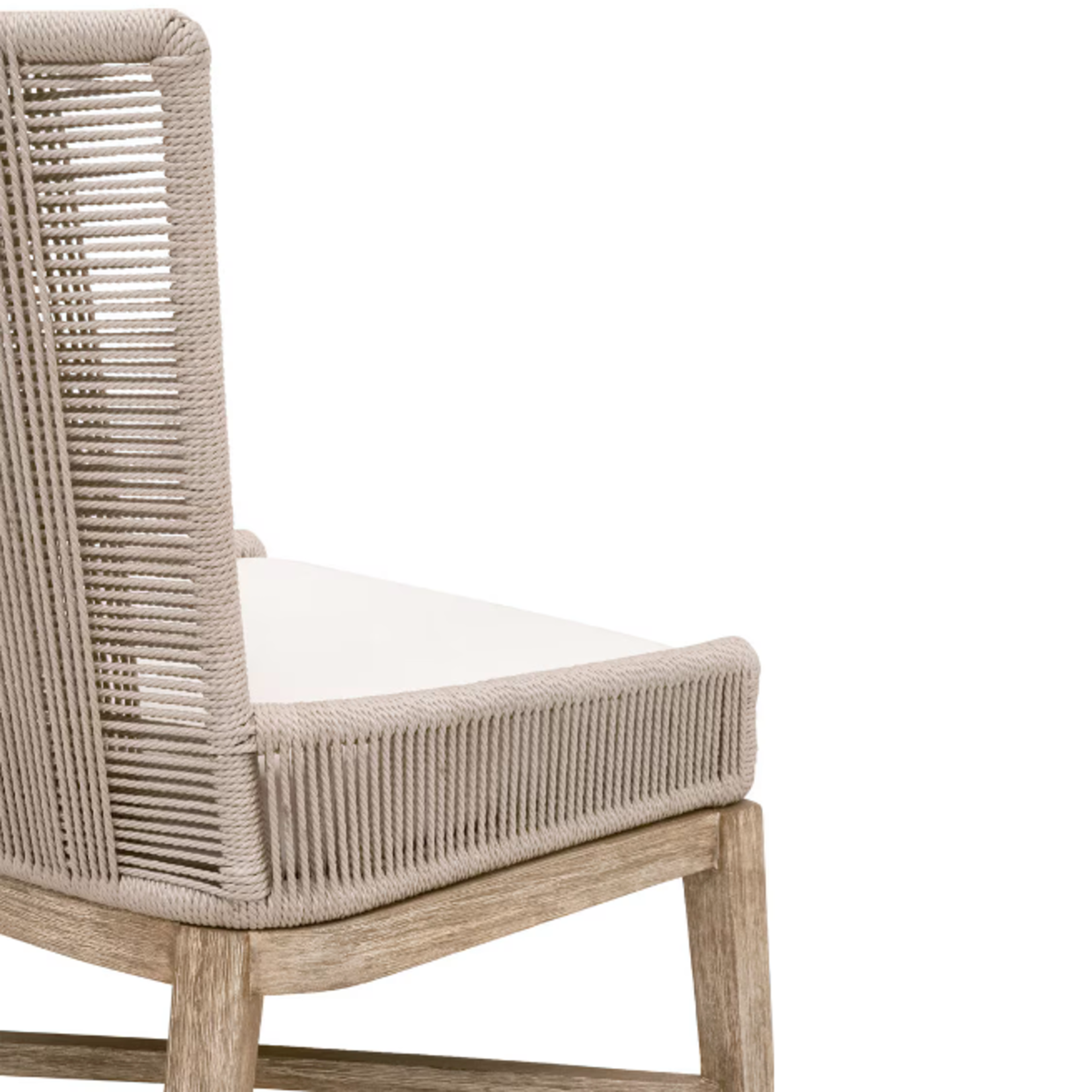 Outside The Box Overlay Oyster Rope Livesmart Peyton Pearl & Mahogany Dining Chair