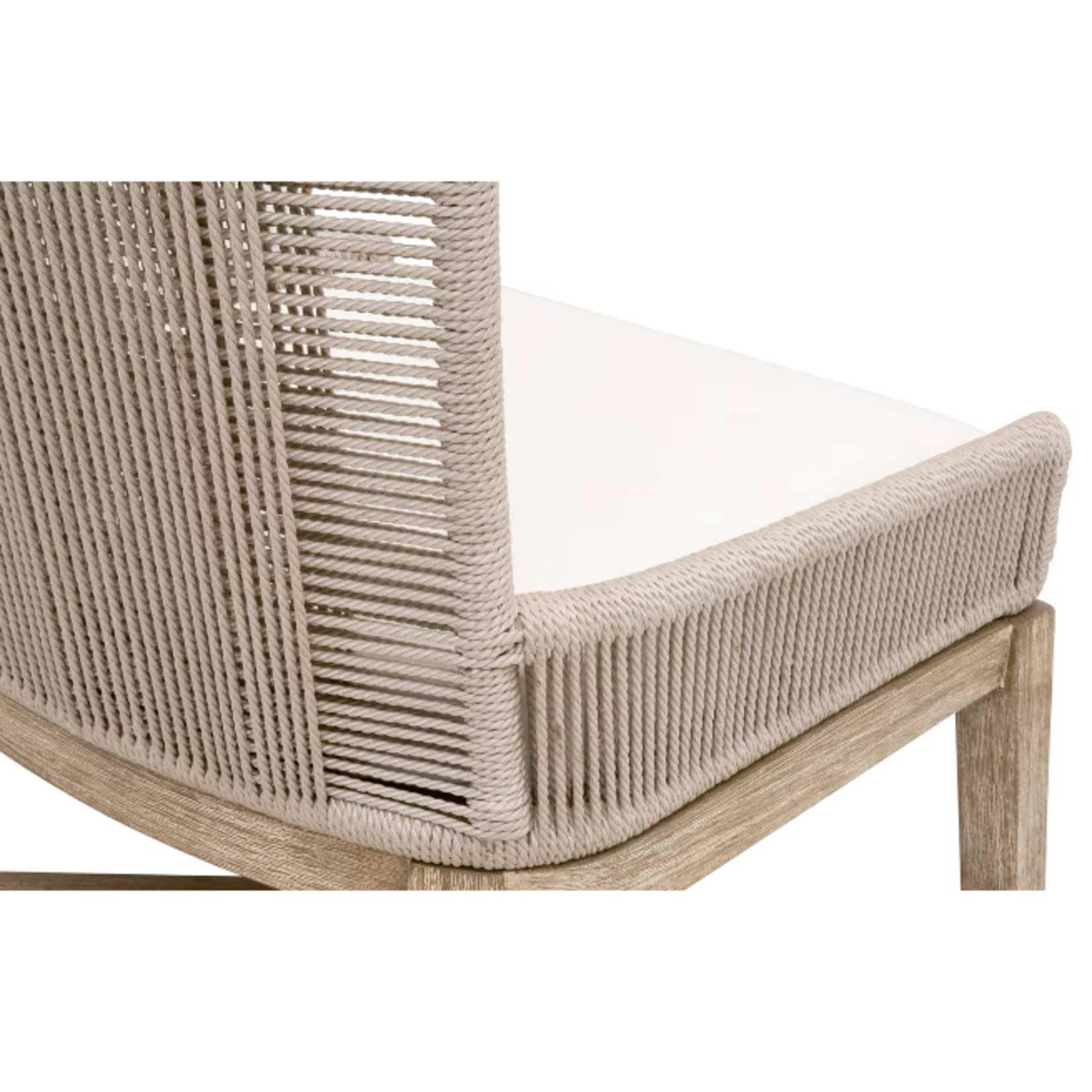 Outside The Box Overlay Oyster Rope Livesmart Payton Pearl & Mahogany Dining Chair