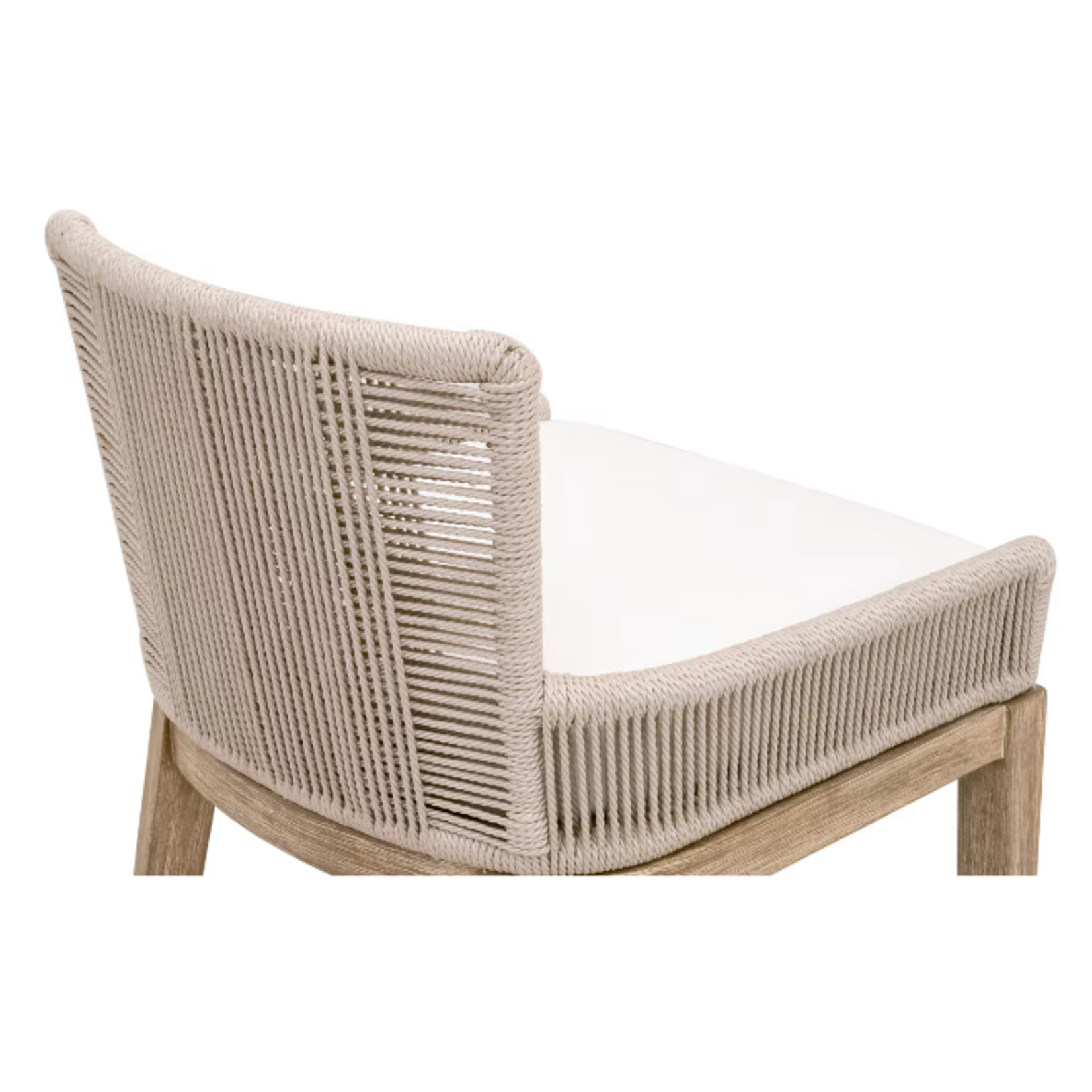 Outside The Box 27" Overlay Oyster Rope Livesmart Payton Pearl & Mahogany Counter Stool