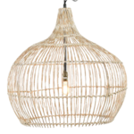 Outside The Box 28" Headland Rattan Pendant In Weather White