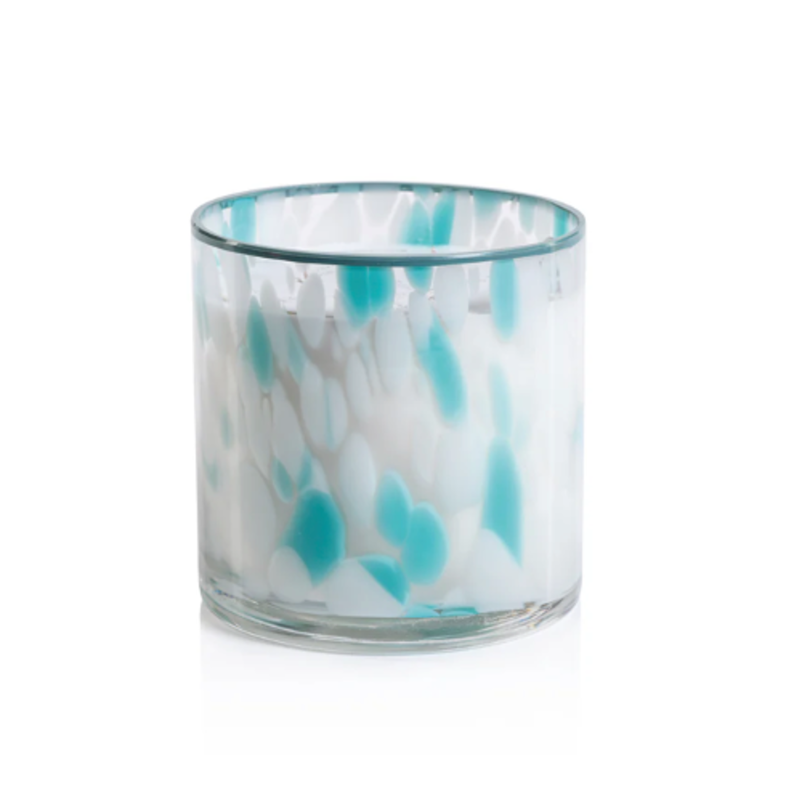 Outside The Box 5" Sea Salt & Coastal Mist Scented Candle In Blue Opal