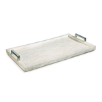 Outside The Box 24x16 Regina Andrew White Bone Inlay & Polished Nickel Tray