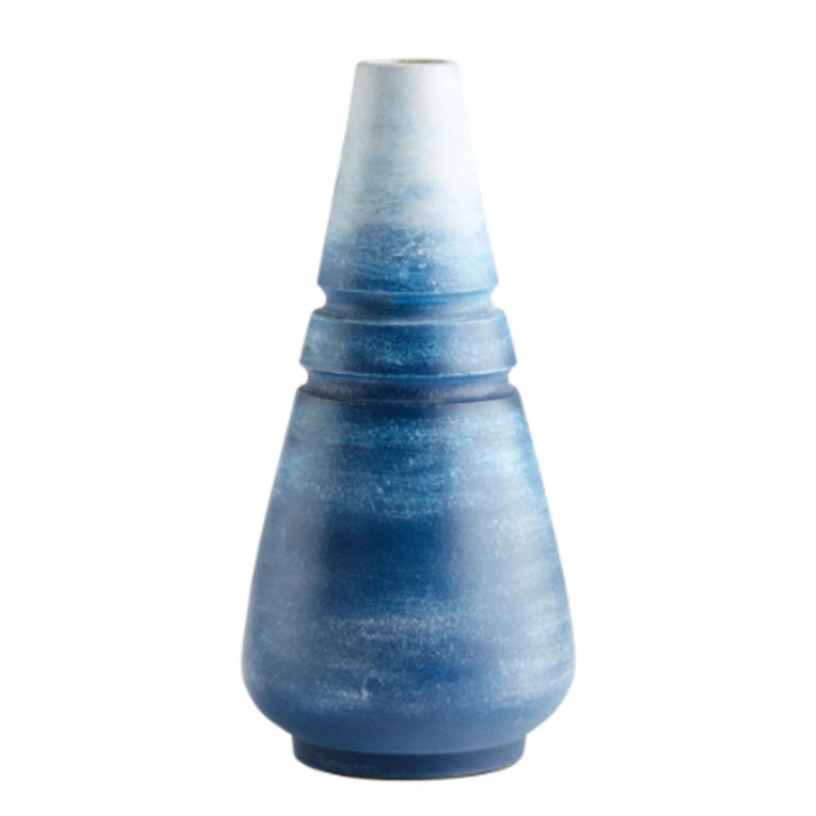 Outside The Box 19" Amarna Blue Ombre Handmade Earthenware Vase