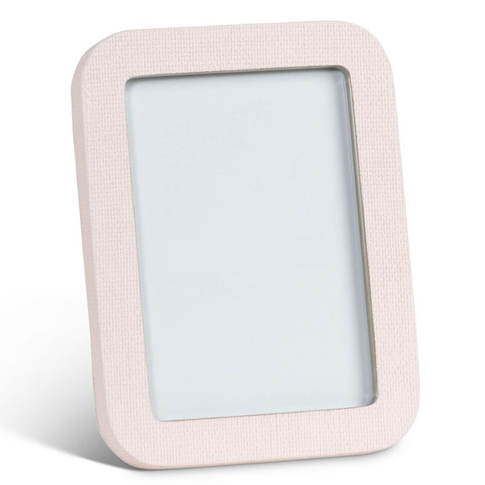 Outside The Box 6x8 Hampton Shore Raffia Wrapped Photo Frame In Blush Pearl