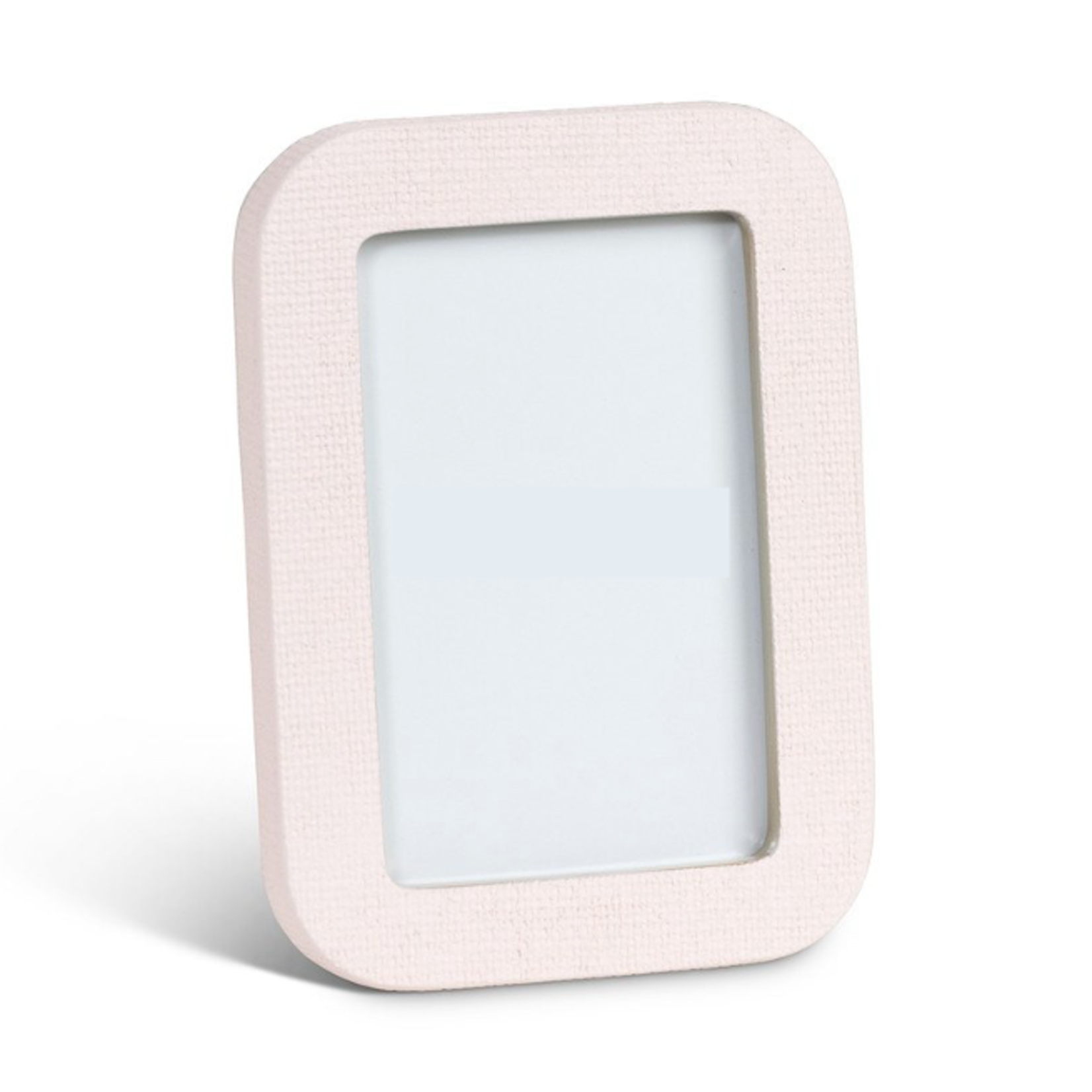 Outside The Box 5x7 Hampton Shore Raffia Wrapped Photo Frame In Blush Pearl