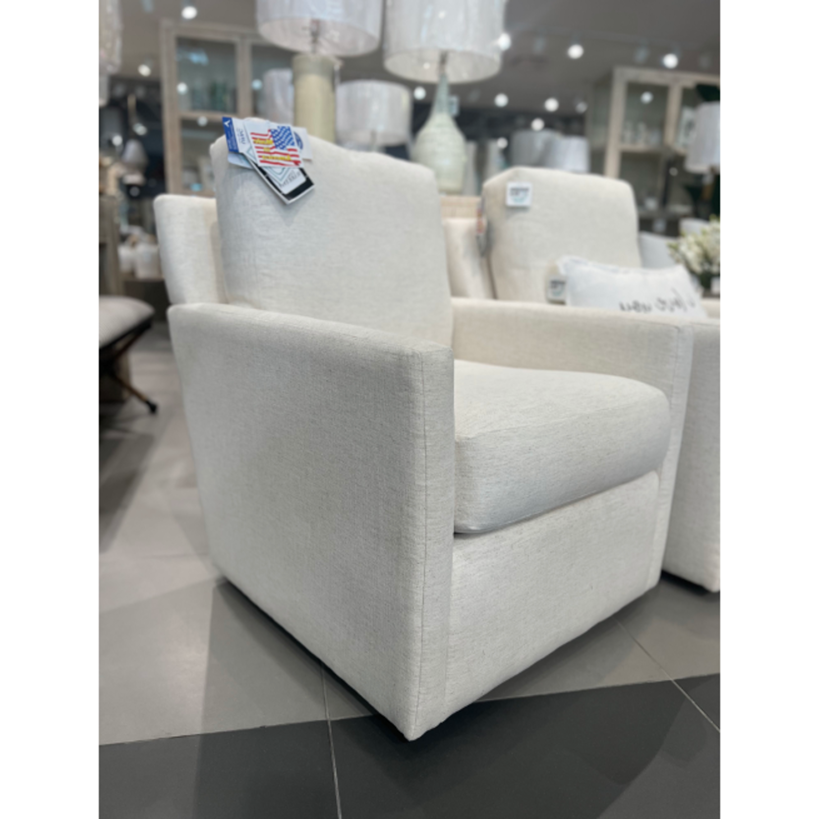Outside The Box Nomad Snow Crypton Performance Fabric Cloud-Lux Swivel Chair SW160