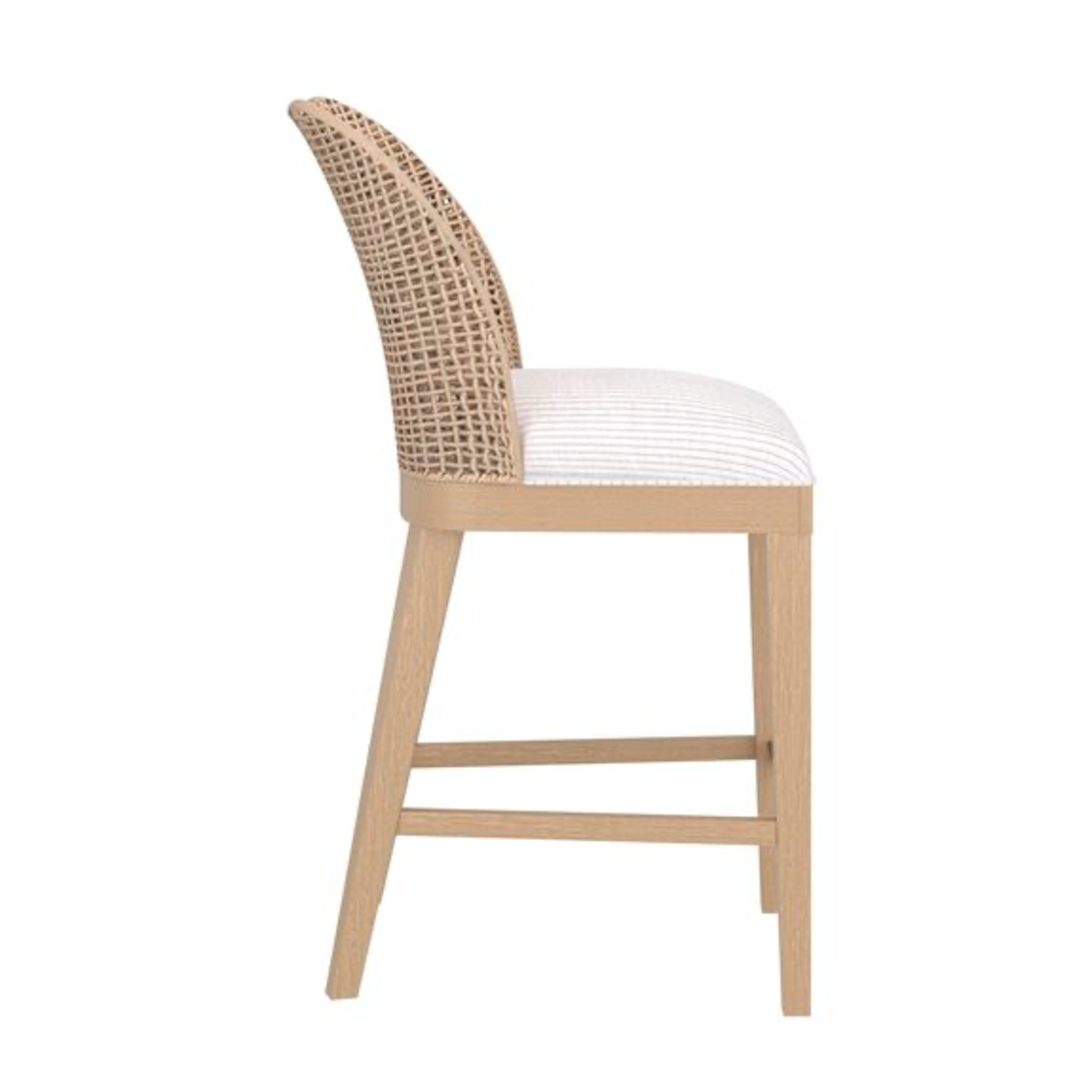 Outside The Box Frame Natural Woven Sling Counter Stool