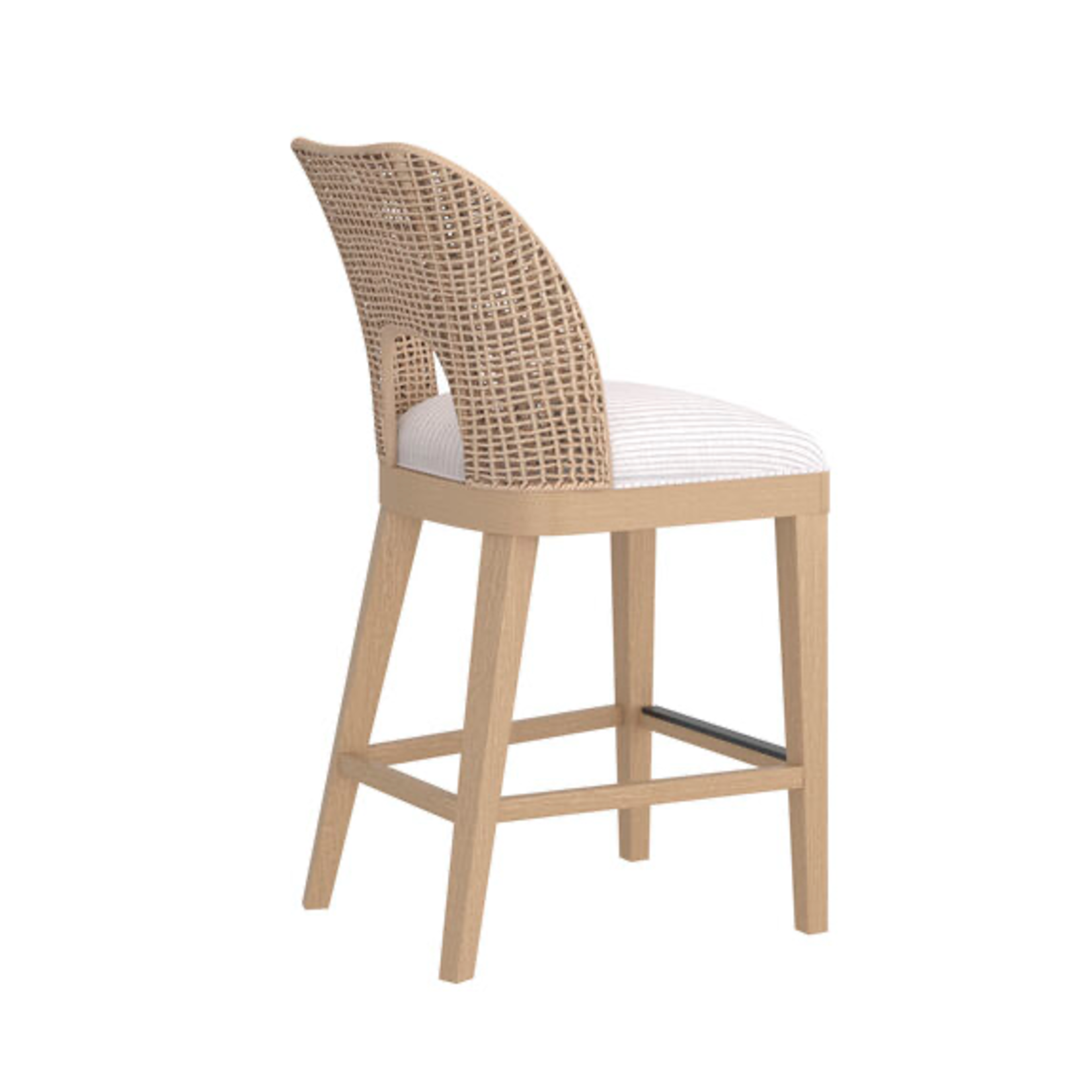Outside The Box Frame Natural Woven Sling Counter Stool