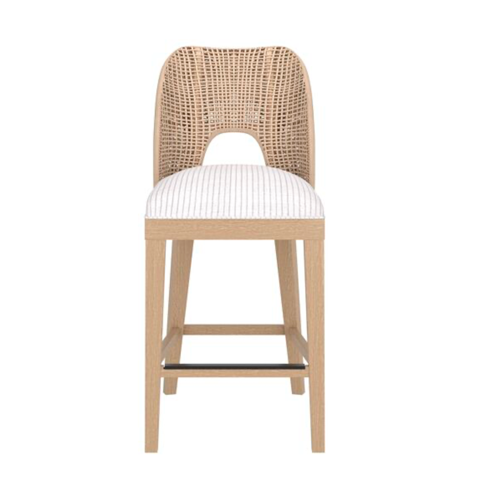 Outside The Box Frame Natural Woven Sling Counter Stool