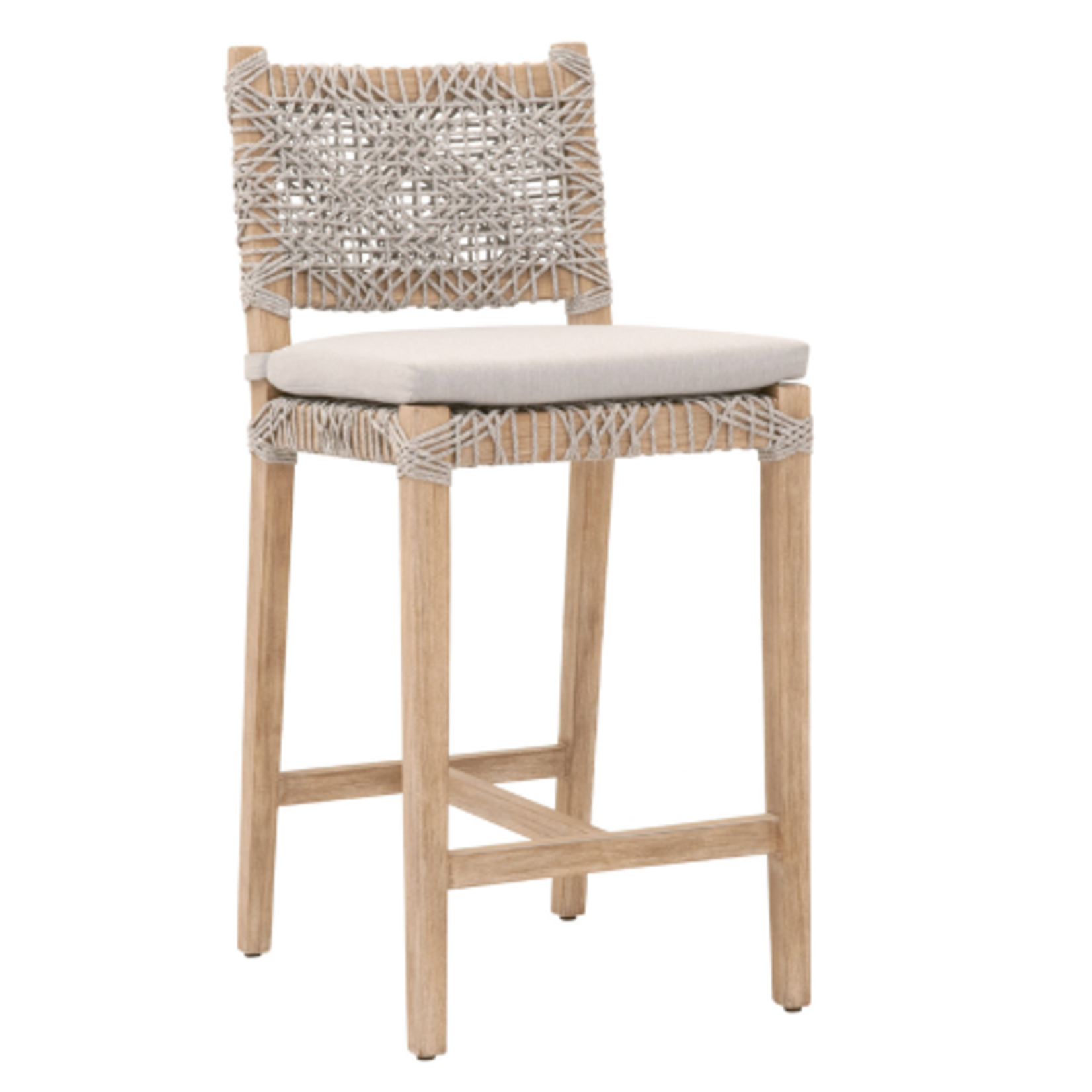 Outside The Box 28" Costa Taupe Rope Counter Stool