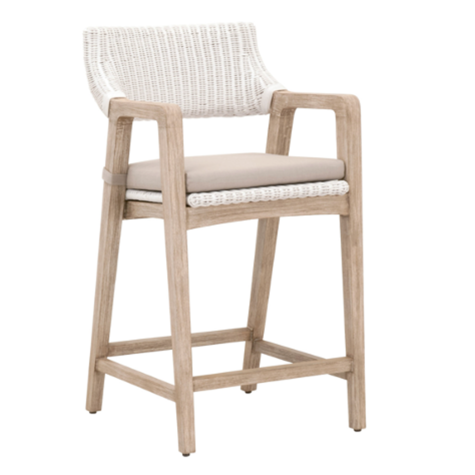 Outside The Box 27" Essentials For Living Lucia White W/ Arm Counter Stool