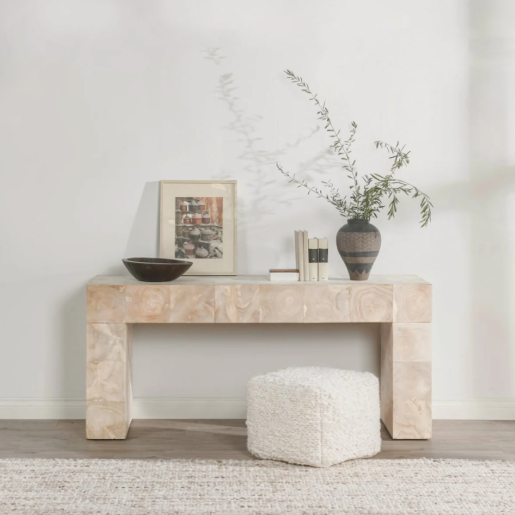 Outside The Box 70x20x31 Anders Solid Teak Wood Rectangular Console Table