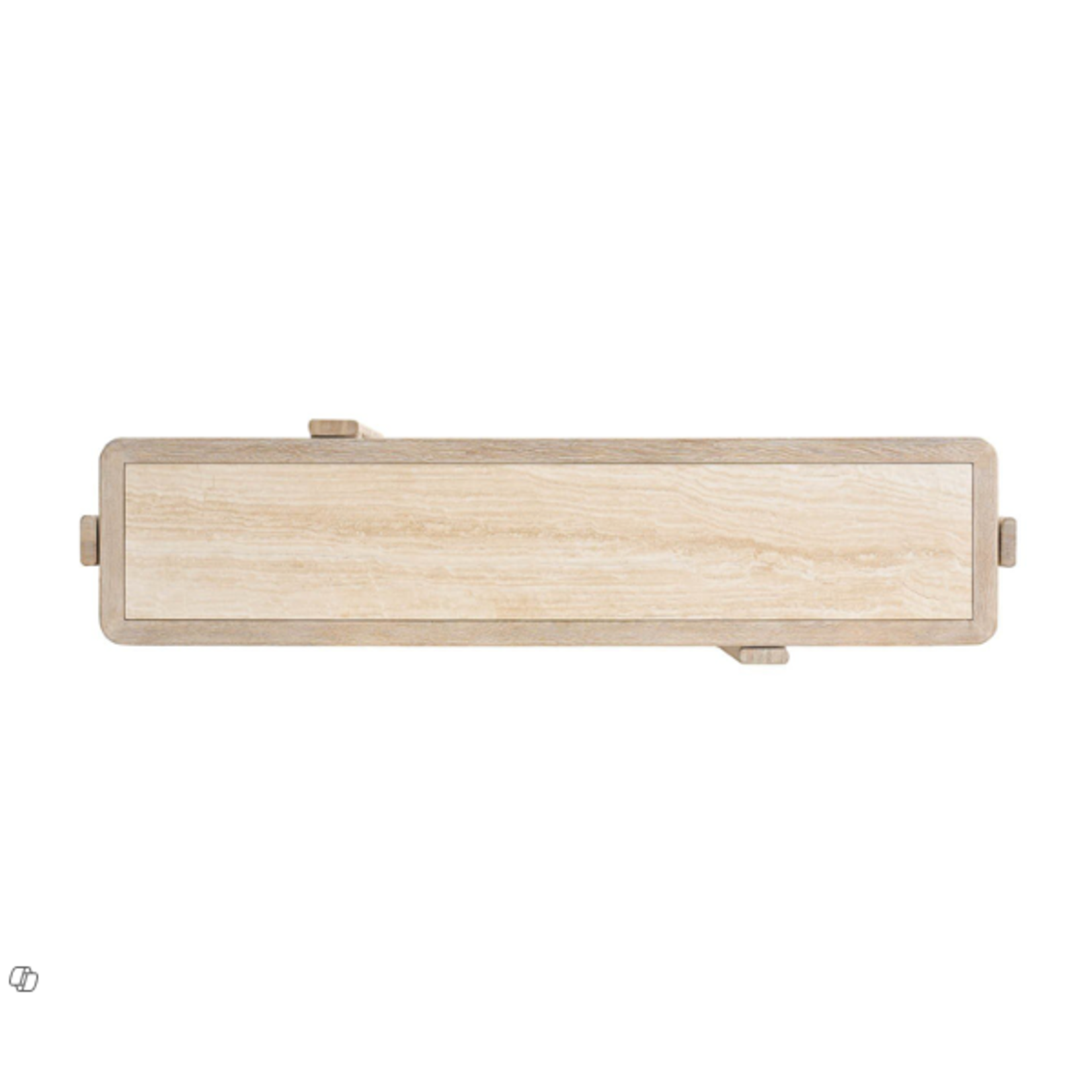 Outside The Box 74x20x32 Desert Travertine & Wood Console Table