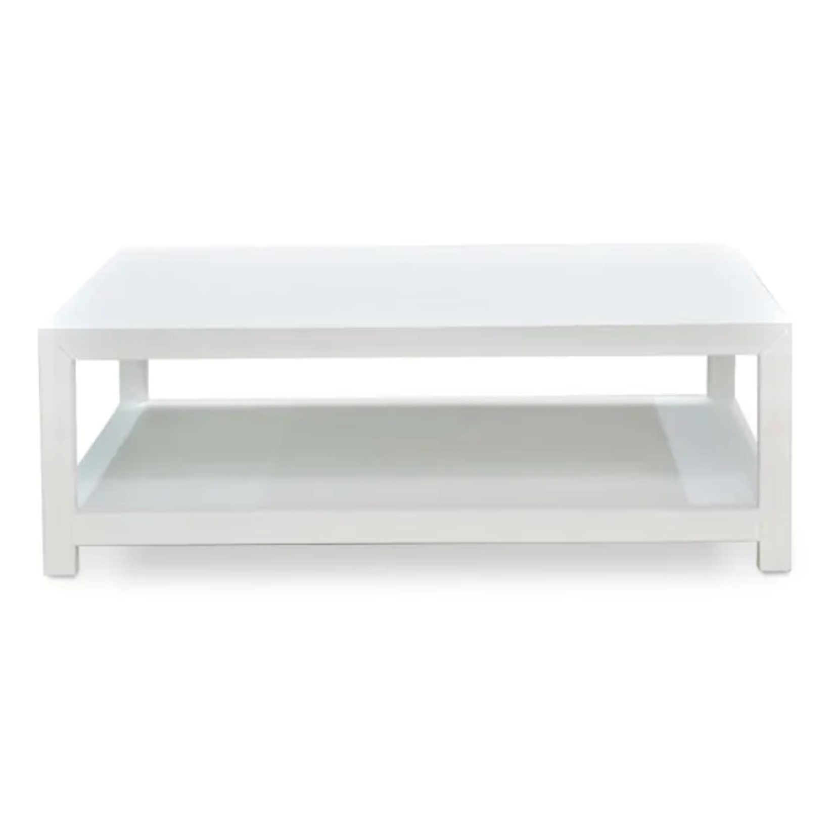 Outside The Box 47x47x16 Milan Mahogany Linen Wrapped Square Coffee Table In Dove White - FDOW