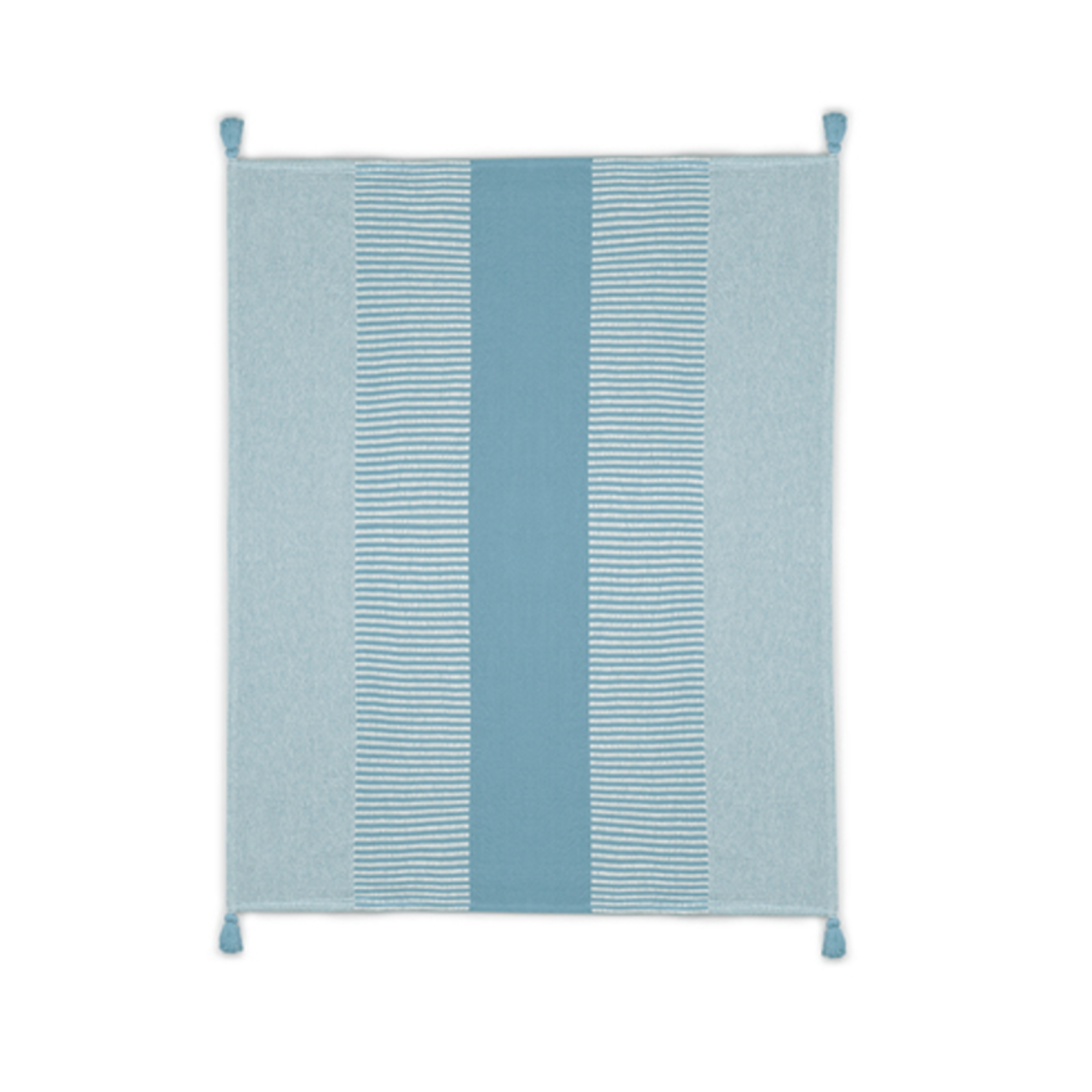 Outside The Box 50x60 Porcelain Blue & White Hand Woven 100% Cotton Throw - 80280